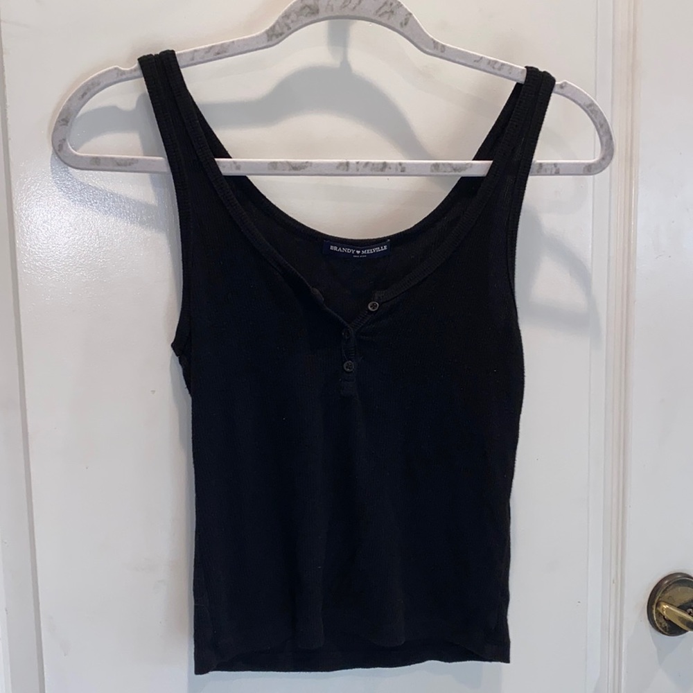 Brandy Melville- Black Button Tank